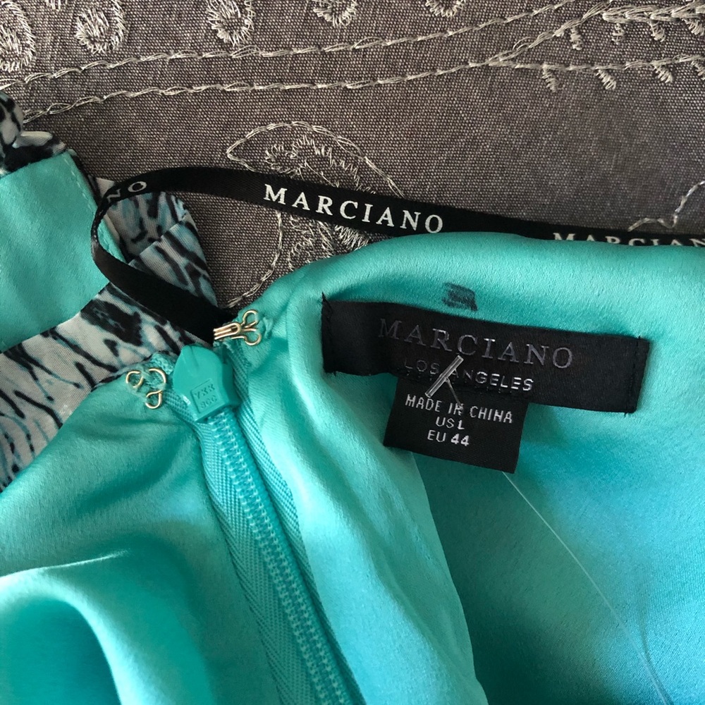 Marciano Tiered Ruffle Halter Neck Party Dress - Picture 6 of 7